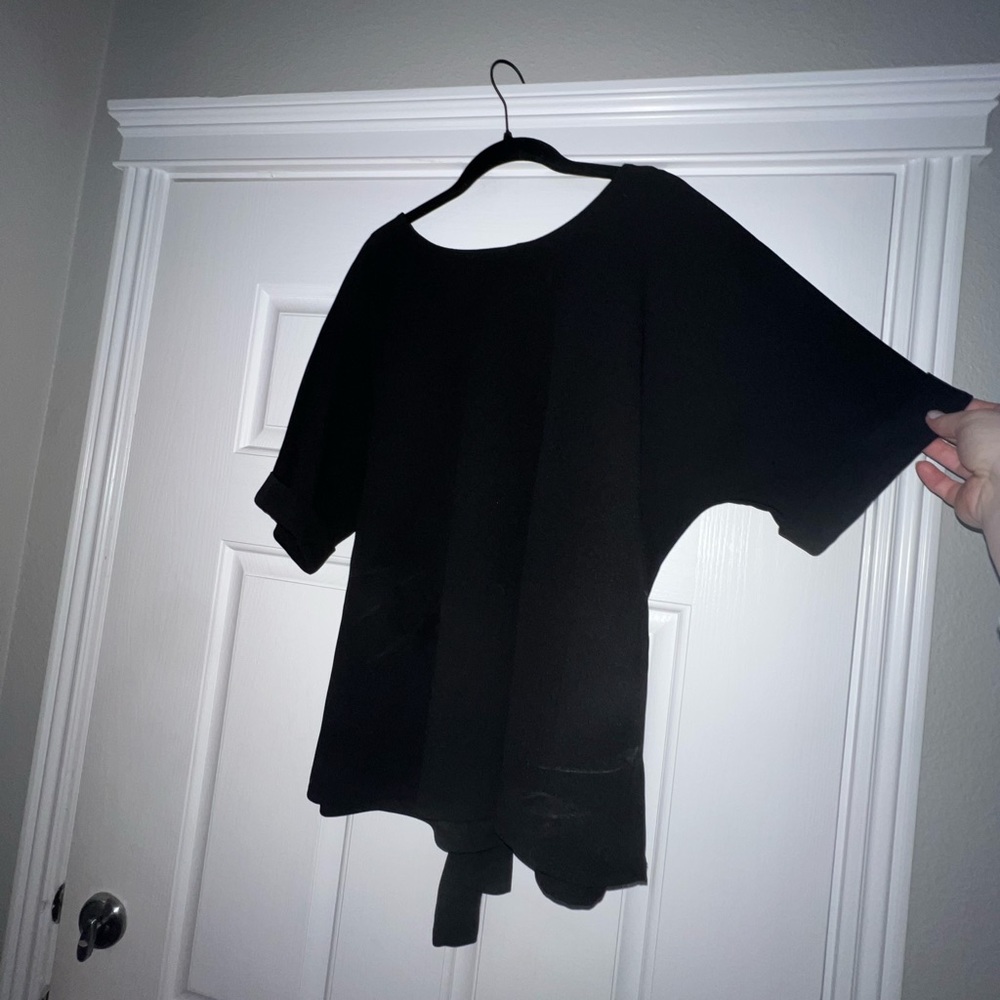 Worthington, 0X, T-Shirt Blouse, tie in the back.